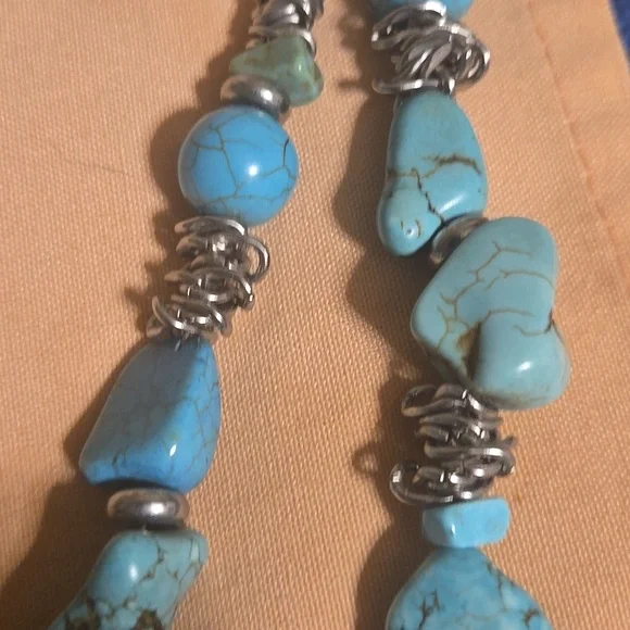 VTG Turqoise Chunky Neckla E - Picture 8 of 8